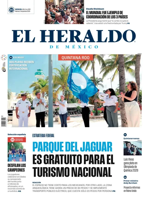 Portada de El Heraldo de Mexico - Quintana Roo del 2026-07-21