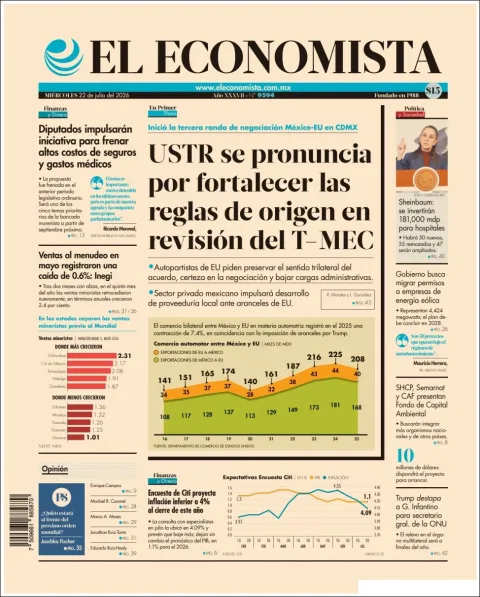 Portada de El Economista del 2026-07-22