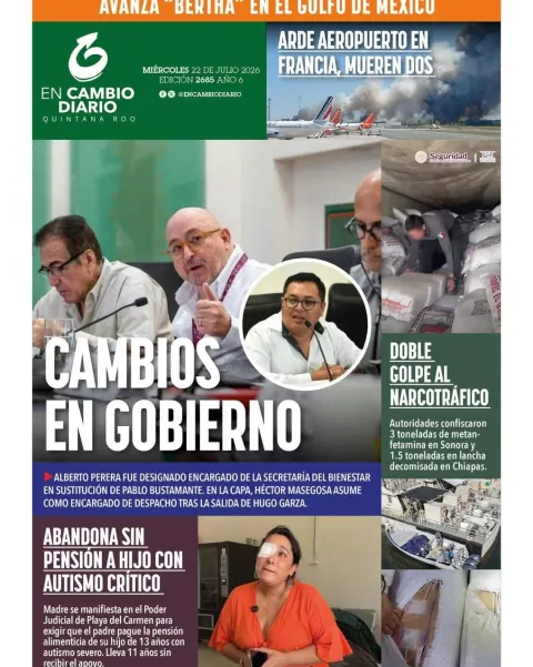 Portada de En Cambio - Quintana Roo (contraportada) del 2026-07-22