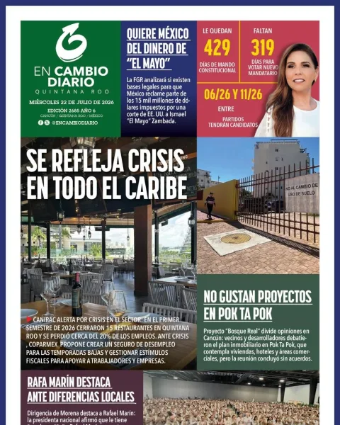 Portada de En Cambio - Quintana Roo (portada) del 2026-07-22
