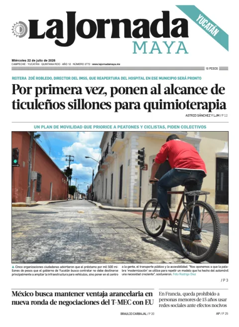 Portada de La Jornada Maya Yucatán del 2026-07-22