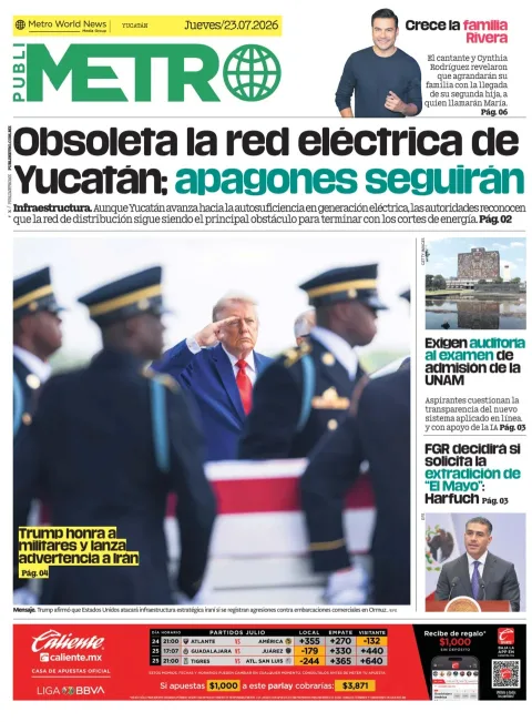 Portada de Publimetro Merida del 2026-07-23