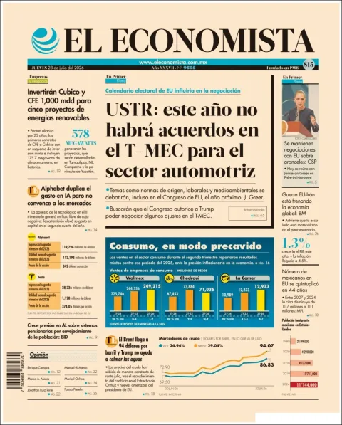 Portada de El Economista del 2026-07-23