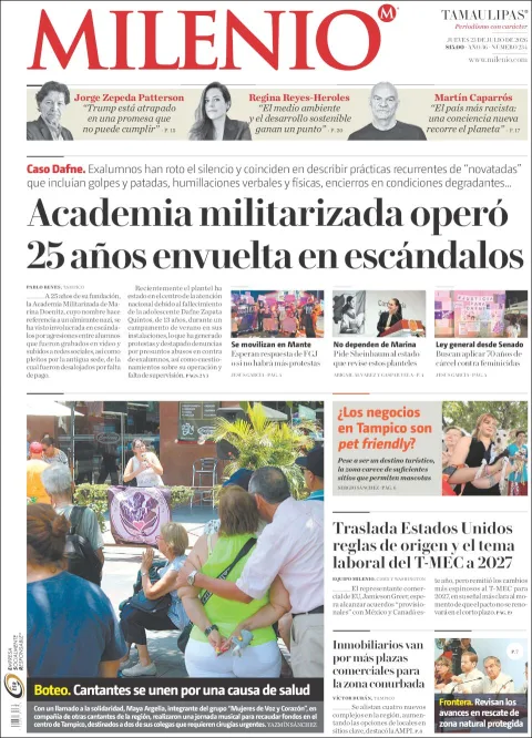 Portada de Milenio Tamaulipas del 2026-07-23
