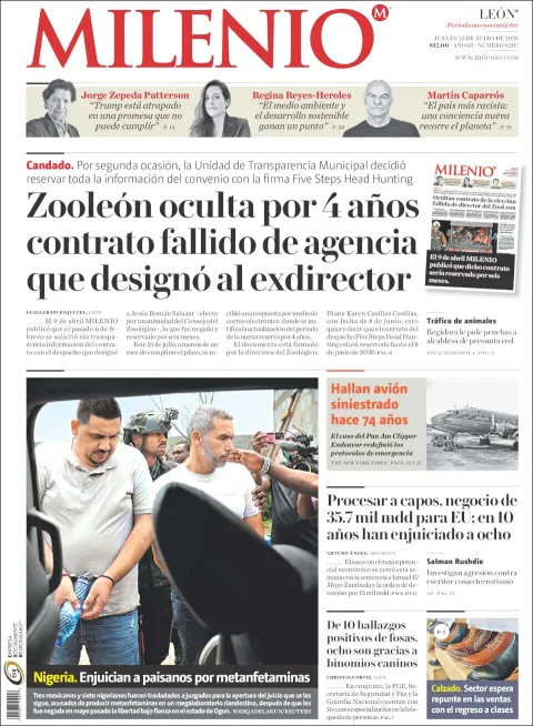 Portada de Milenio Leon del 2026-07-23