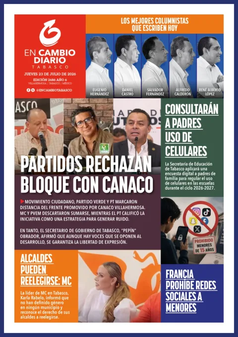 Portada de En Cambio - Tabasco (portada) del 2026-07-23