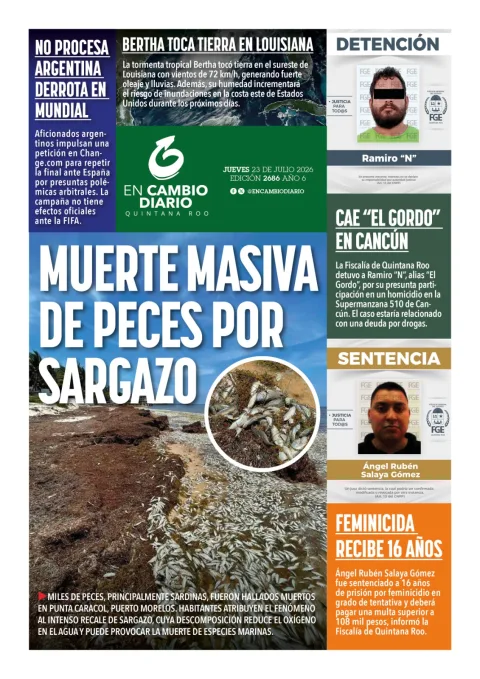 Portada de En Cambio - Quintana Roo (contraportada) del 2026-07-23