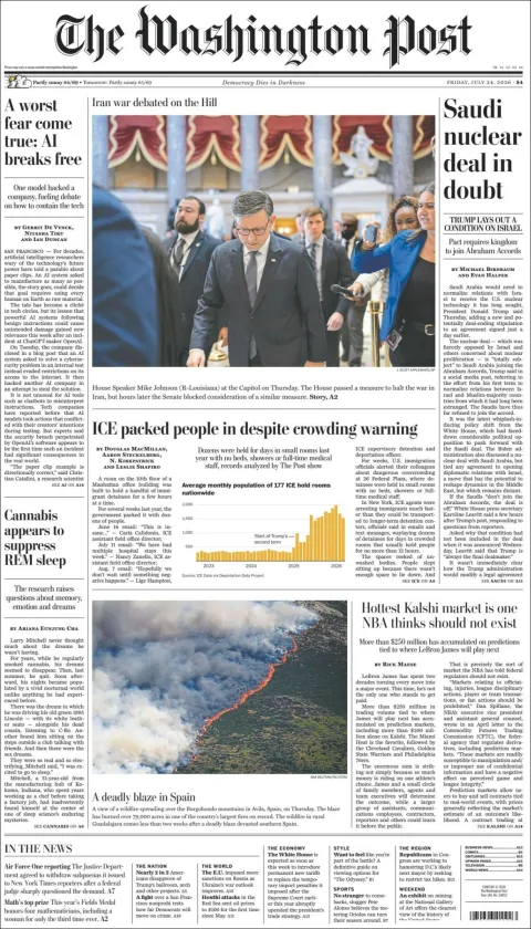 Portada de The Washington Post del 2026-07-24
