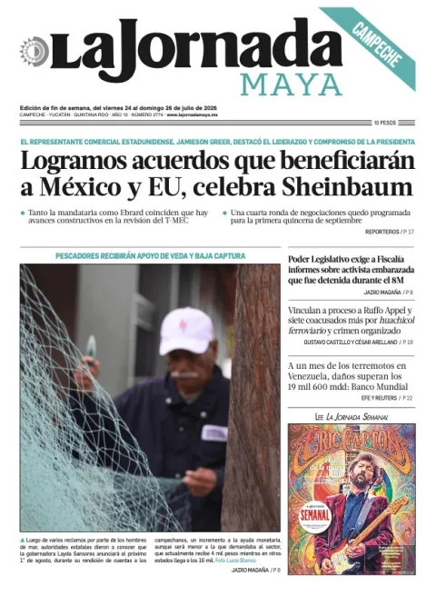 Portada de La Jornada Maya Campeche del 2026-07-24