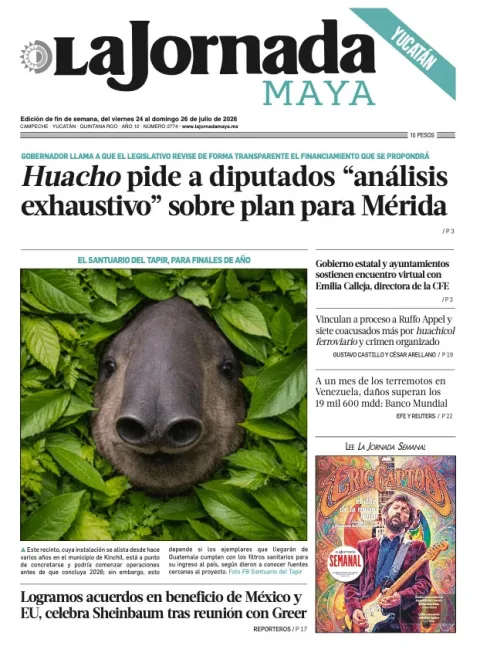 Portada de La Jornada Maya Yucatán del 2026-07-24
