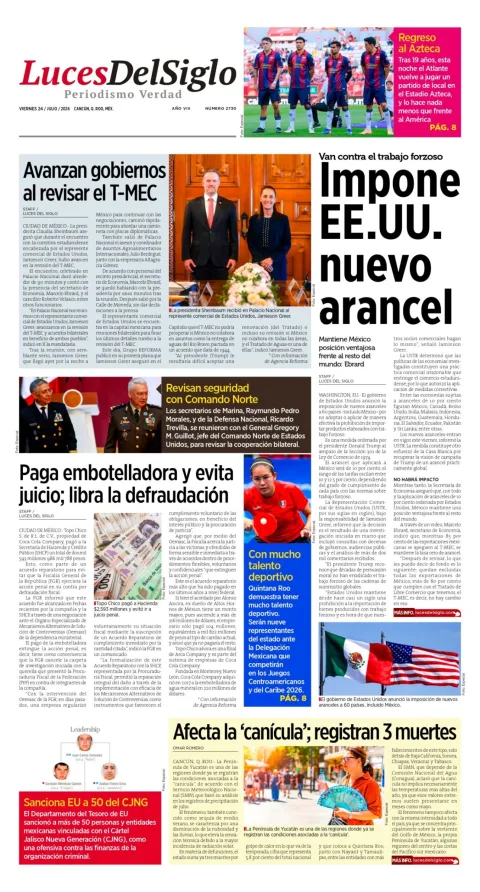 Portada de Luces del Siglo del 2026-07-24