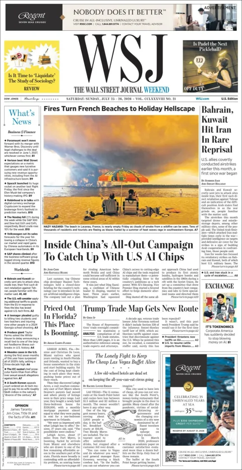 Portada de The Wall Street Journal del 2026-07-25