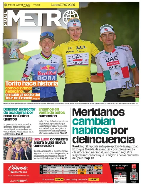 Portada de Publimetro Merida del 2026-07-27