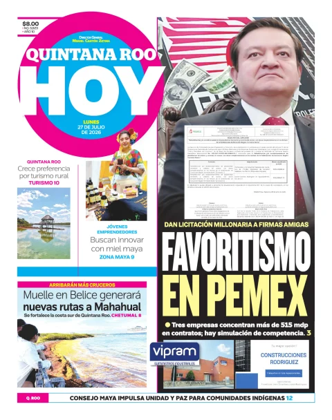 Portada de Quintana Roo Hoy (portada) del 2026-07-27