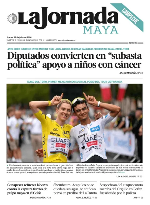 Portada de La Jornada Maya Campeche del 2026-07-27