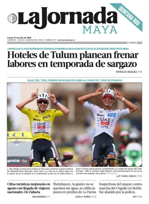 Portada de La Jornada Maya Quintana Roo del 2026-07-27