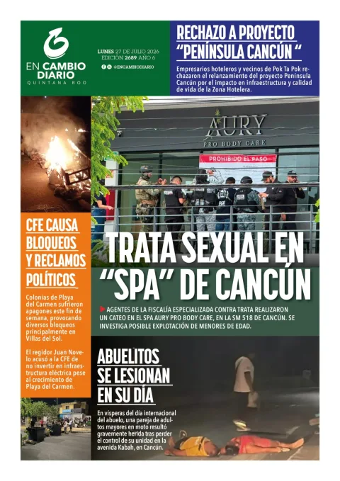 Portada de En Cambio - Quintana Roo (contraportada) del 2026-07-27