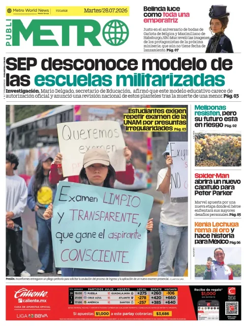 Portada de Publimetro Merida del 2026-07-28