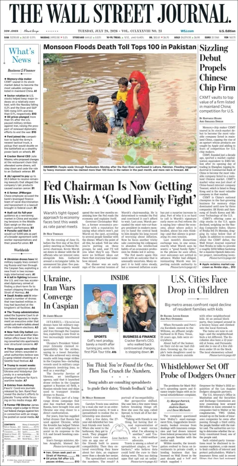 Portada de The Wall Street Journal del 2026-07-28
