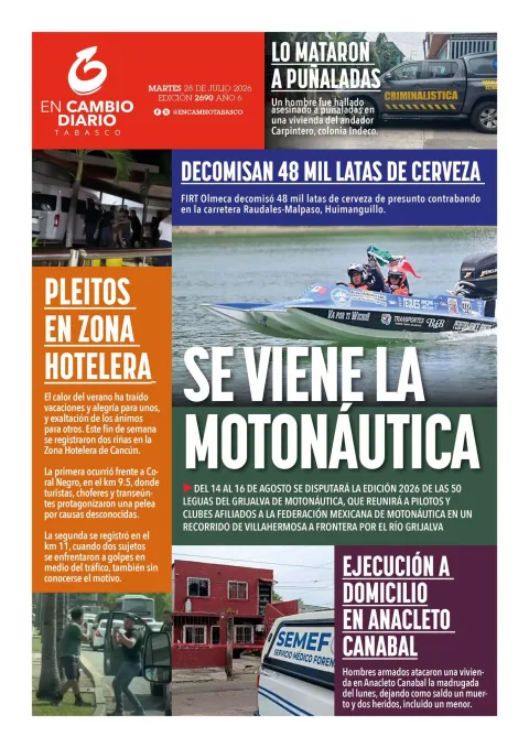 Portada de En Cambio - Tabasco (contraportada) del 2026-07-28