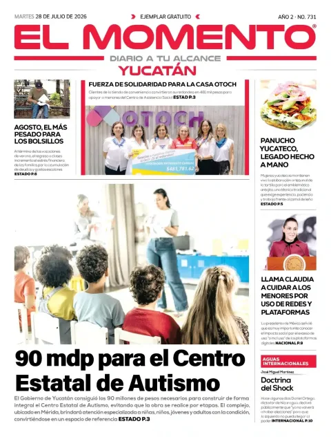 Portada de El Momento Yucatan del 2026-07-28