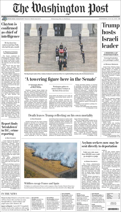 Portada de The Washington Post del 2026-07-29