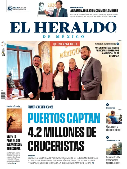 Portada de El Heraldo de Mexico - Quintana Roo del 2026-07-28