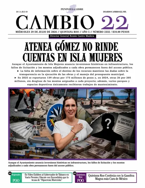 Portada de Diario Cambio 22 (portada) del 2026-07-29