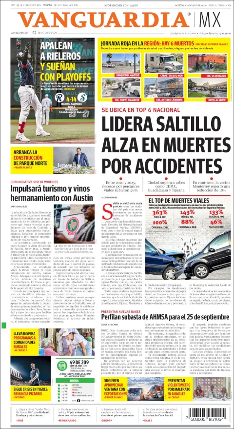 Portada de Vanguardia del 2026-07-29