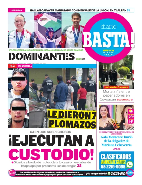 Portada de Basta! (contraportada) del 2026-07-29
