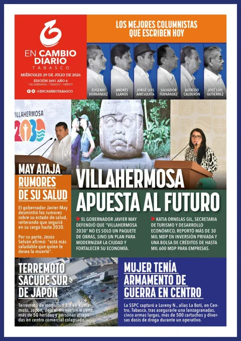 Portada de En Cambio - Tabasco (contraportada) del 2026-07-29
