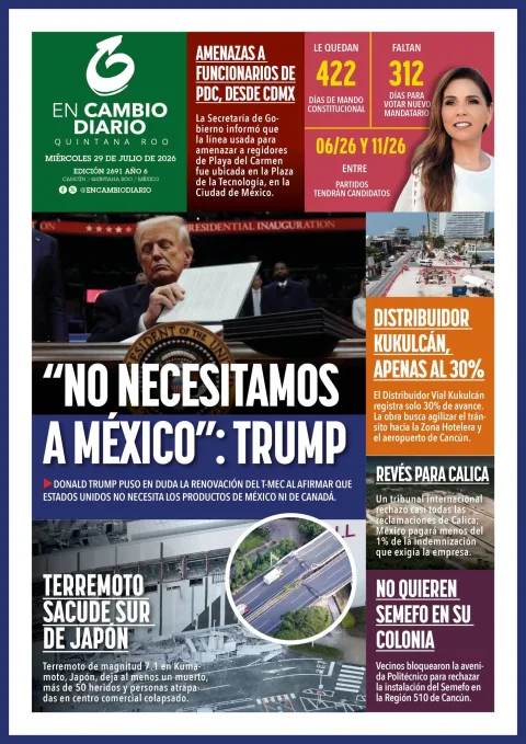 Portada de En Cambio - Quintana Roo (portada) del 2026-07-29