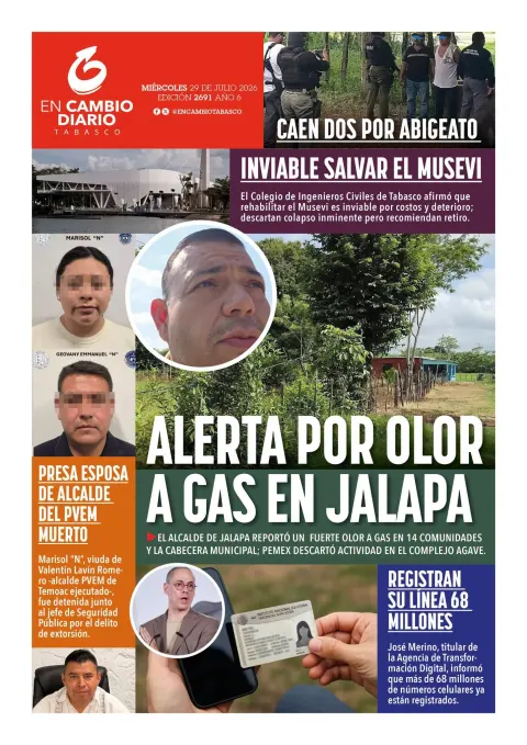 Portada de En Cambio - Tabasco (portada) del 2026-07-29