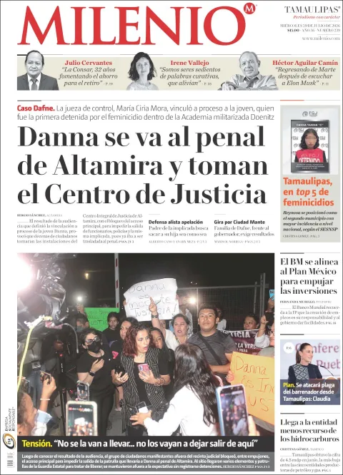 Portada de Milenio Tamaulipas del 2026-07-29