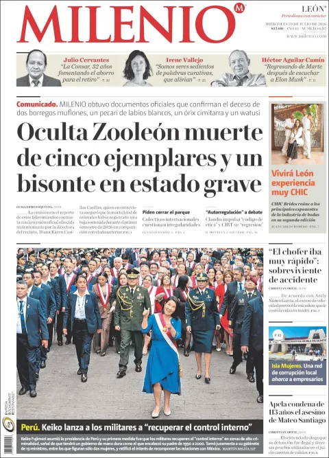 Portada de Milenio Leon del 2026-07-29