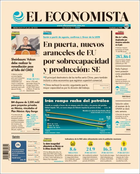 Portada de El Economista del 2026-07-29