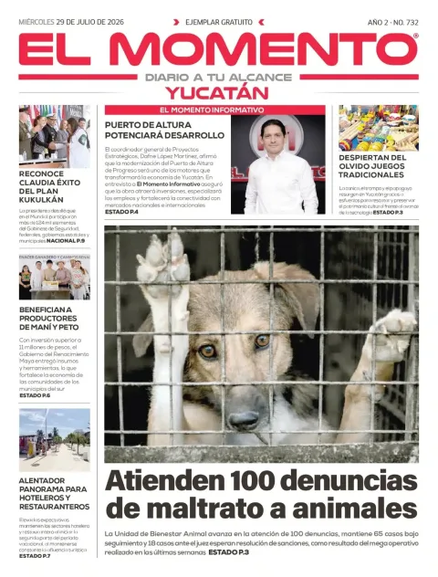 Portada de El Momento Yucatan del 2026-07-29