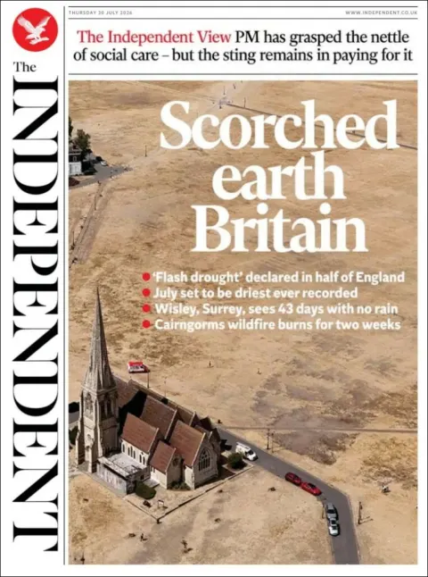 Portada de The Independent del 2026-07-30