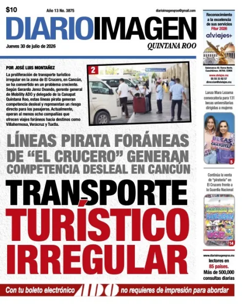 Portada de Diario Imagen Quintana Roo del 2026-07-30