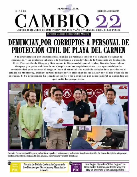 Portada de Diario Cambio 22 (portada) del 2026-07-30