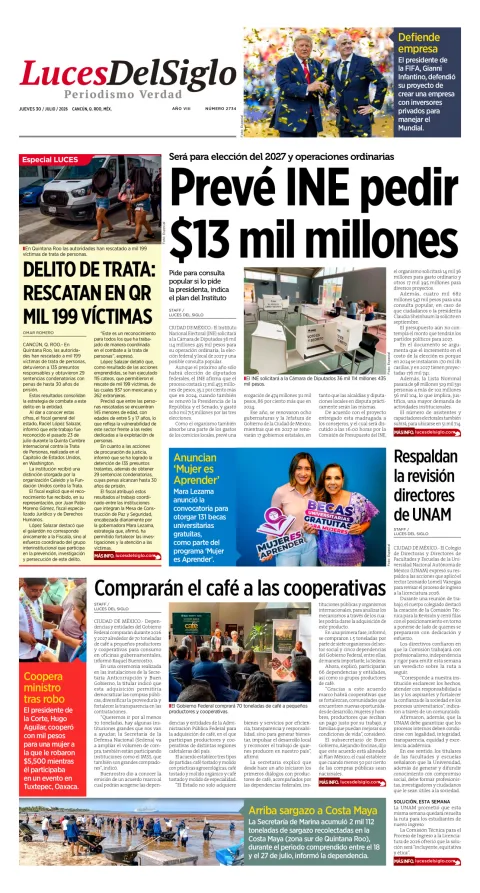 Portada de Luces del Siglo del 2026-07-30