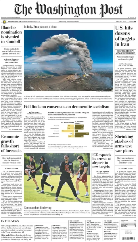 Portada de The Washington Post del 2026-07-31