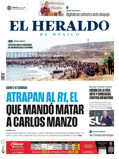 Portada de El Heraldo de Mexico del 2026-07-31
