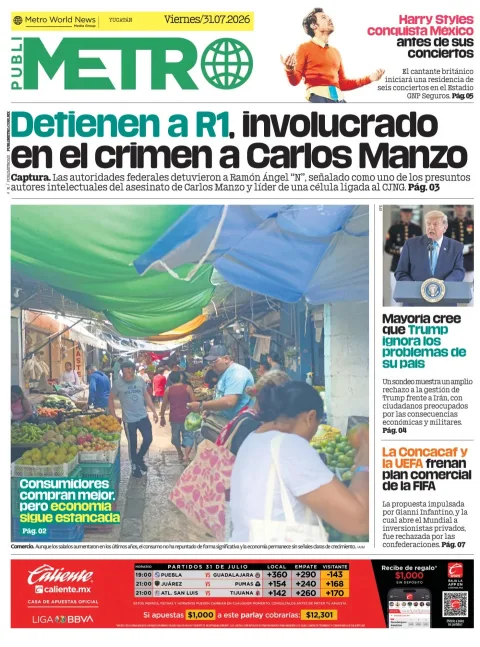Portada de Publimetro Merida del 2026-07-31