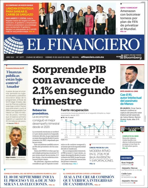 Portada de El Financiero del 2026-07-31
