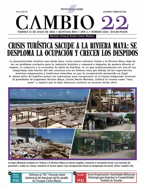 Portada de Diario Cambio 22 (portada) del 2026-07-31