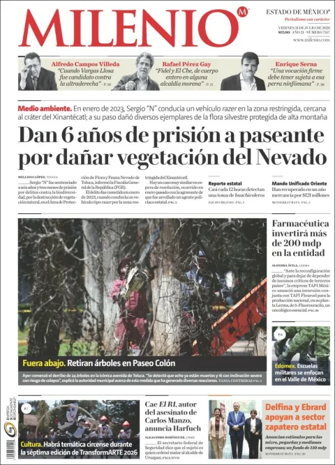 Portada de Milenio Edo de Mexico del 2026-07-31