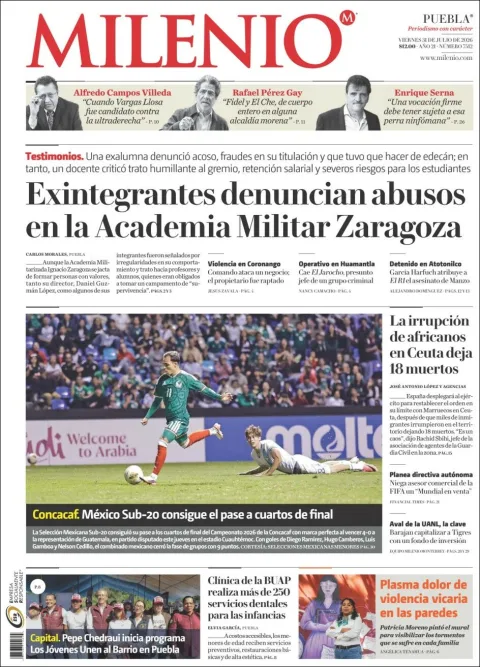 Portada de Milenio Puebla del 2026-07-31