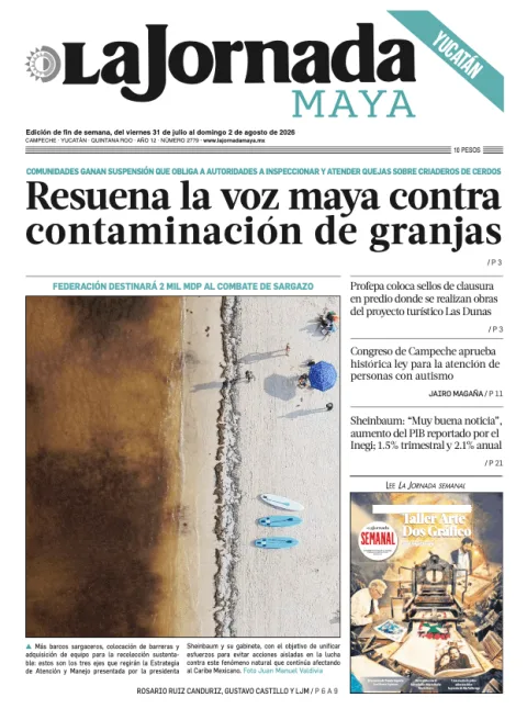 Portada de La Jornada Maya Yucatán del 2026-07-31