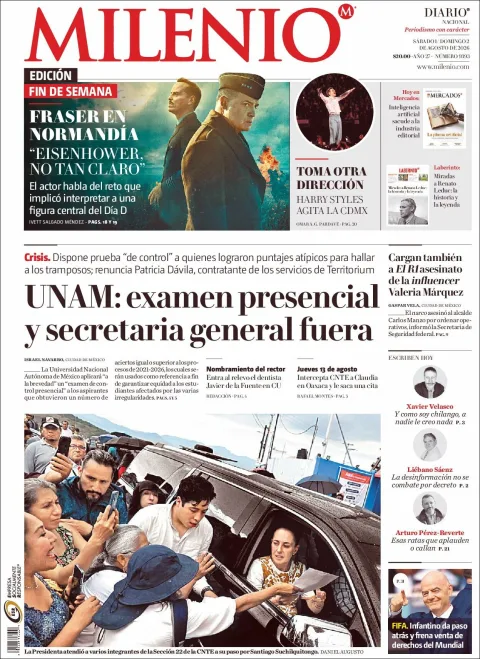 Portada de Milenio del 2026-08-01